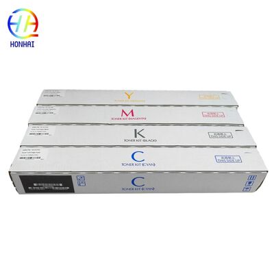 चिप के साथ TASKalfa 3554ci 3555ci 4054ci 4055ci के लिए संगत Kyocera टोनर कार्ट्रिज सेट CMYK रंग 25000 पेज यील्ड